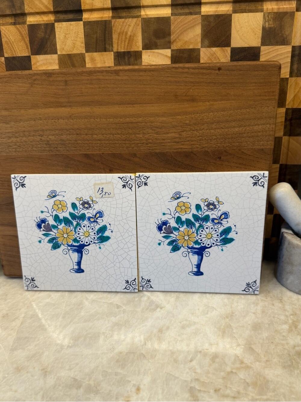 vintage 70's Delft Makkum handpainted tiles -2 Holland
